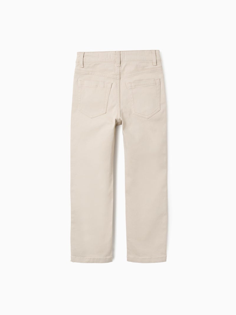 Pantalon en Sergé Beige clair - Kiabi
