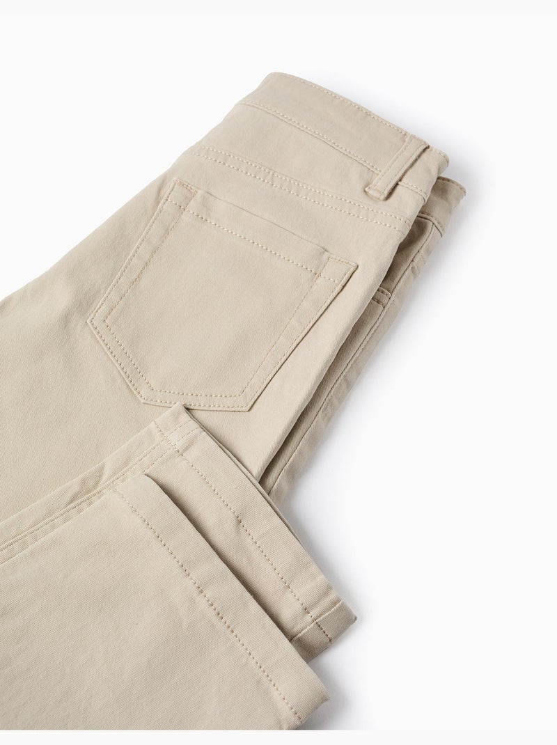 Pantalon en Sergé Beige clair - Kiabi