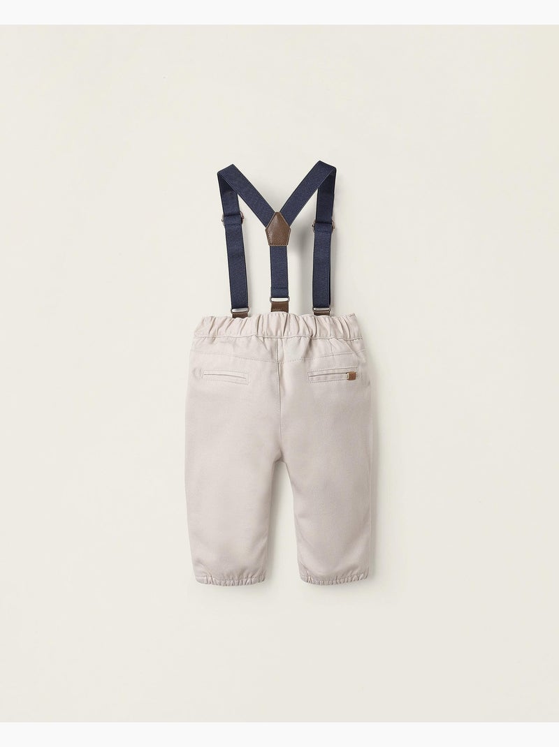 Pantalon en sergé beige pour nouveau-né NOVEAUX NATURE Gris clair - Kiabi
