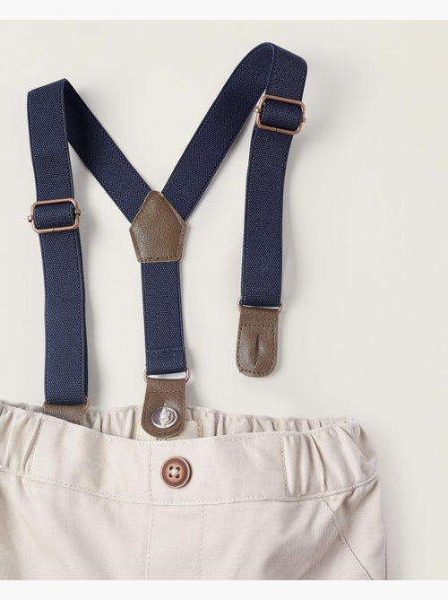 Pantalon en sergé beige pour nouveau-né NOVEAUX NATURE - Kiabi