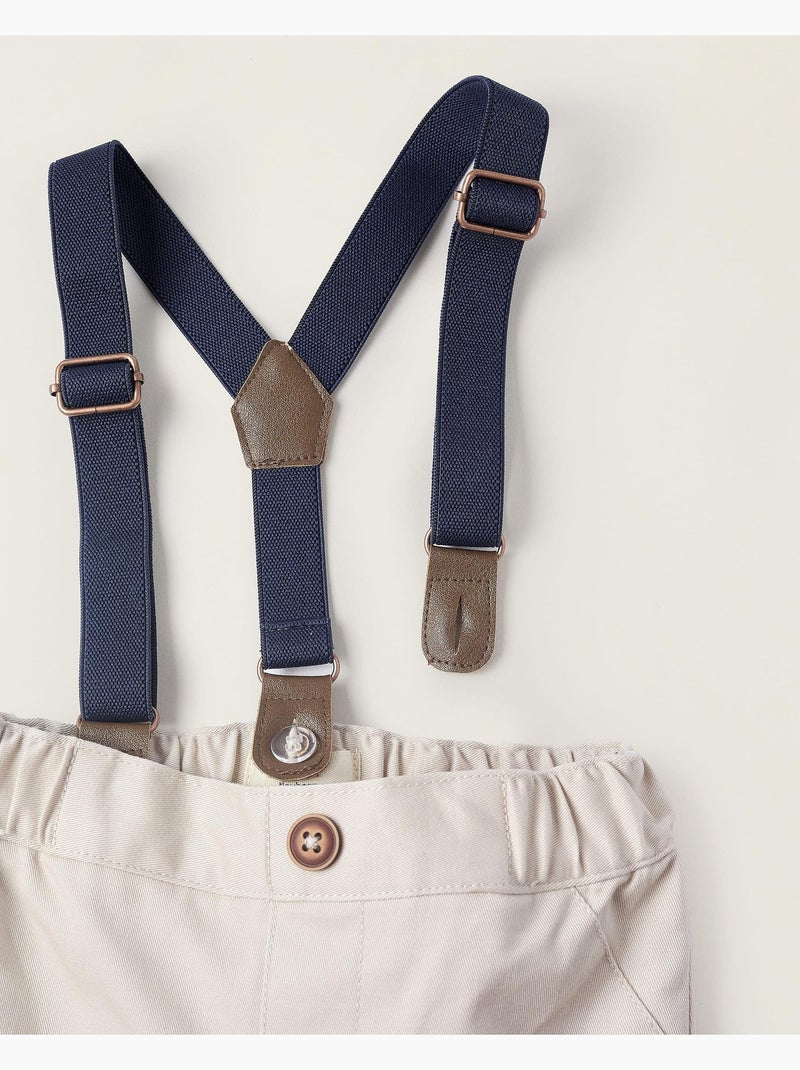 Pantalon en sergé beige pour nouveau-né NOVEAUX NATURE Gris clair - Kiabi