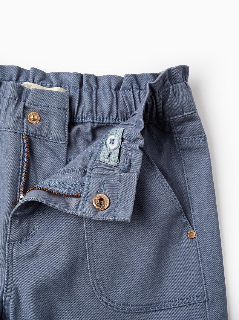 Pantalon en Sergé Bleu - Kiabi