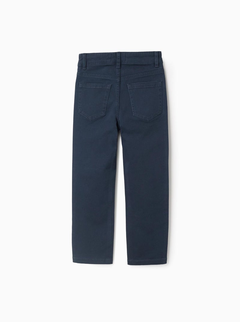 Pantalon en Sergé Bleu foncé - Kiabi