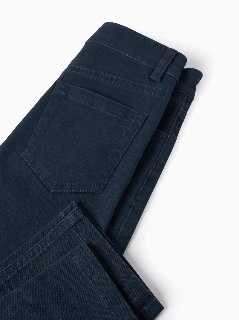 Pantalon en Sergé Bleu foncé - Kiabi
