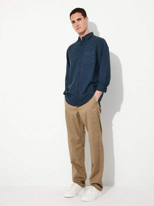 Pantalon en sergé coupe classique - Kiabi