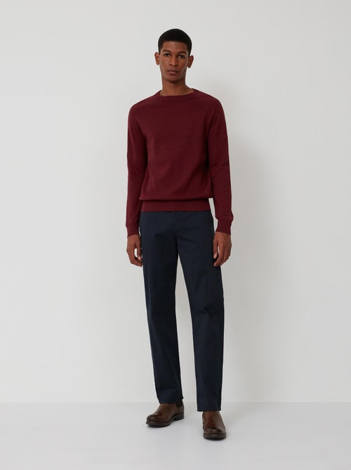 Pantalon en sergé coupe classique - Kiabi
