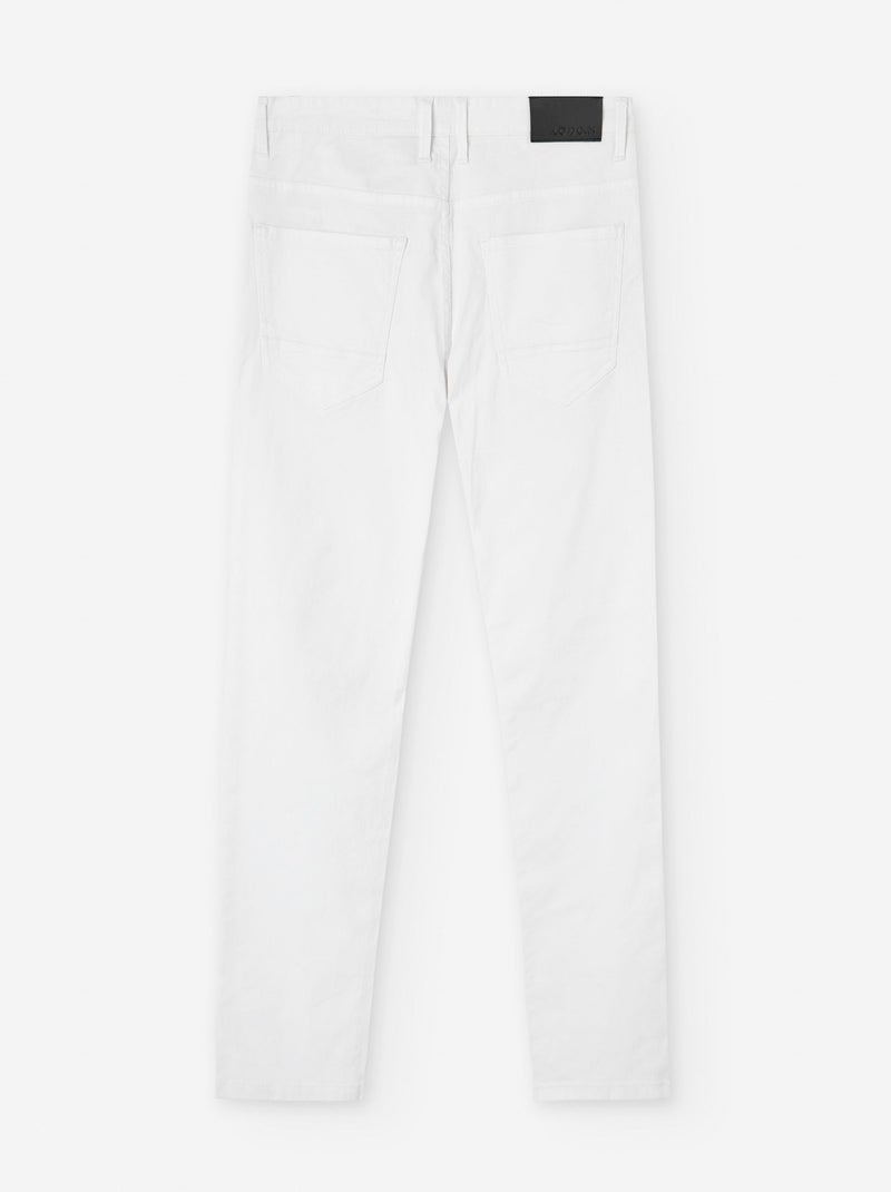Pantalon en Sergé Coupe Slim Blanc - Kiabi