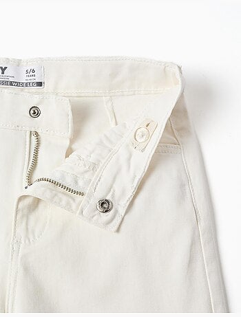 Pantalon en sergé de coton à jambe large