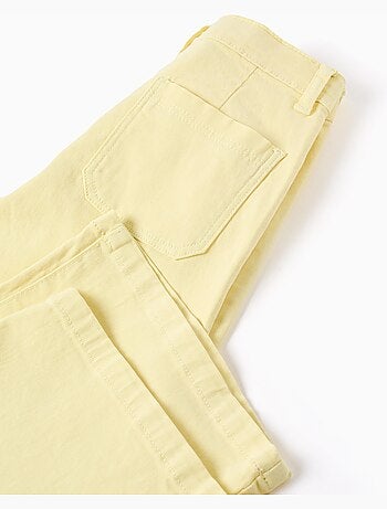 Pantalon en sergé de coton à jambe large