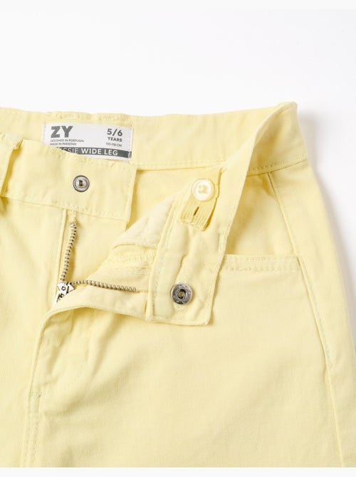 Pantalon en sergé de coton à jambe large - Kiabi