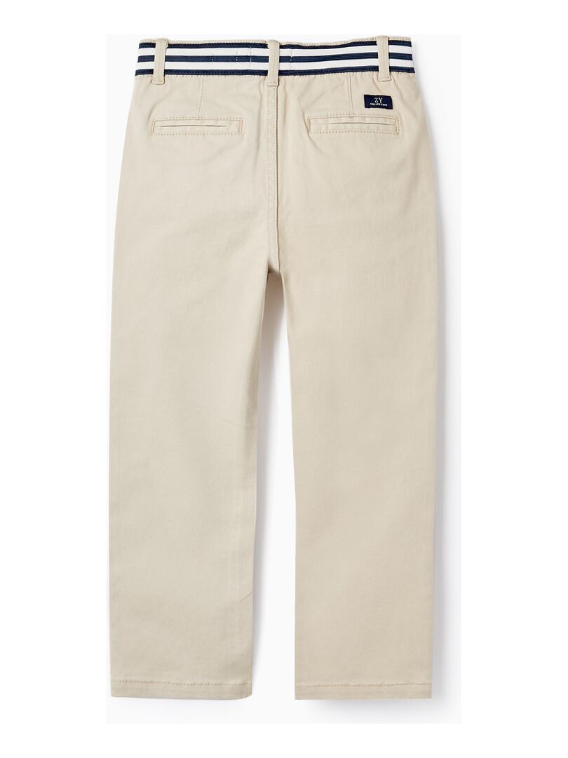 Pantalon slim beige clair