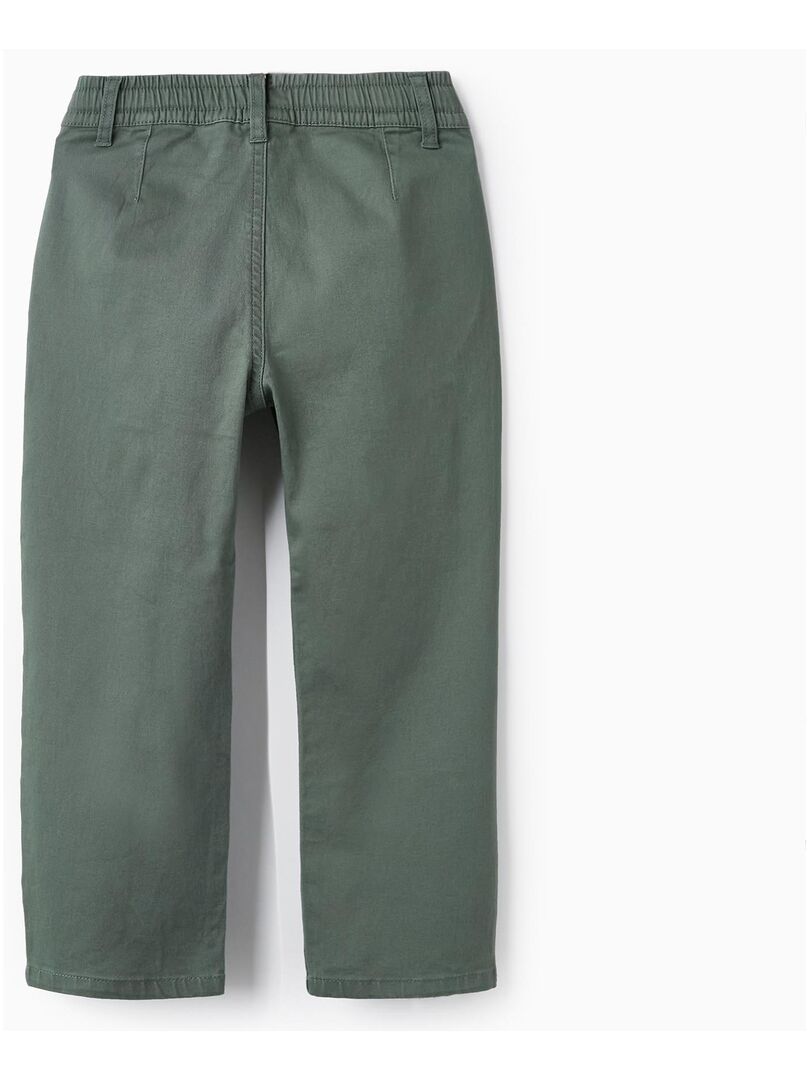 Pantalon École Garçon Slim Fit – Taille Réglable, Tissu Extensible Confort, Poches & Ceinture Solide, Uniforme Scolaire