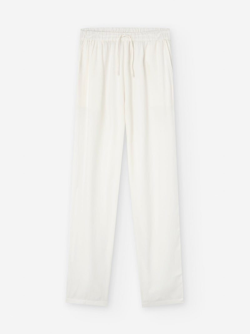 Pantalon en Sergé de Viscose Beige - Kiabi