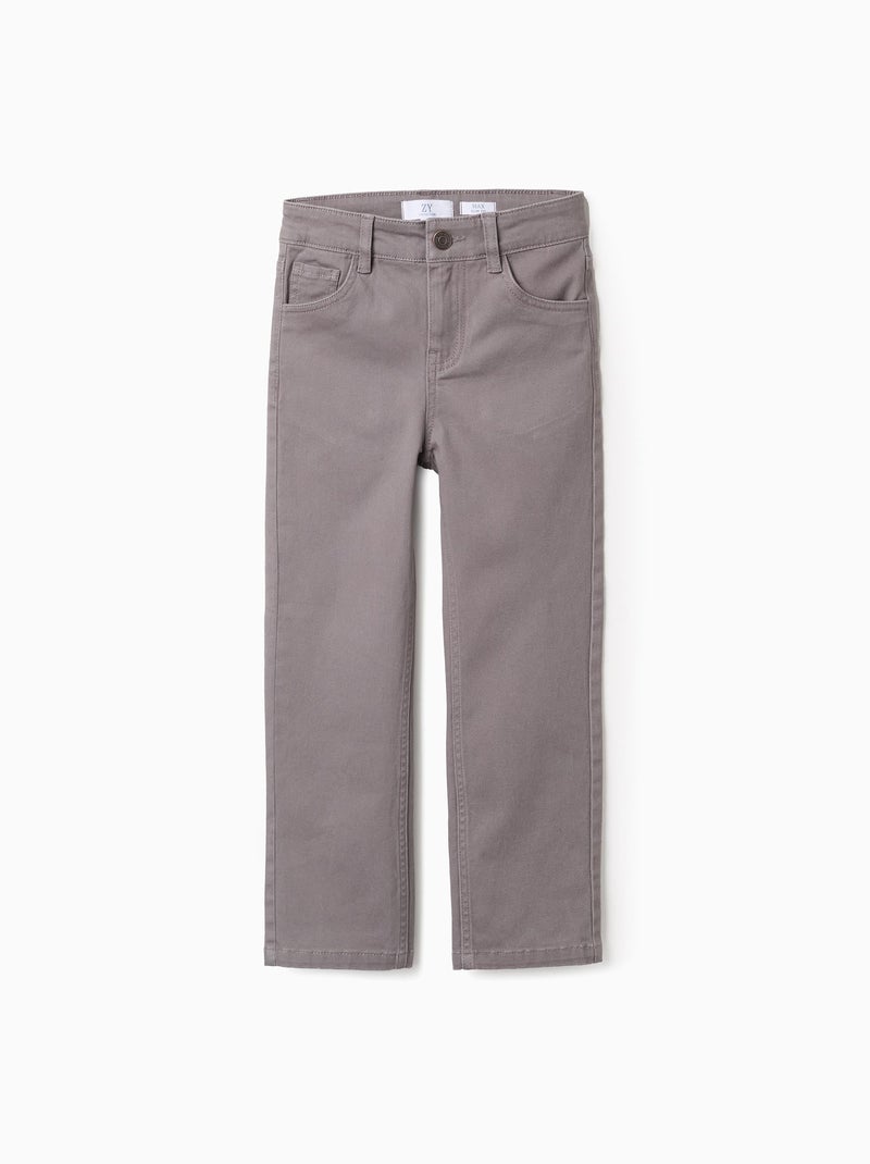 Pantalon en Sergé Gris - Kiabi