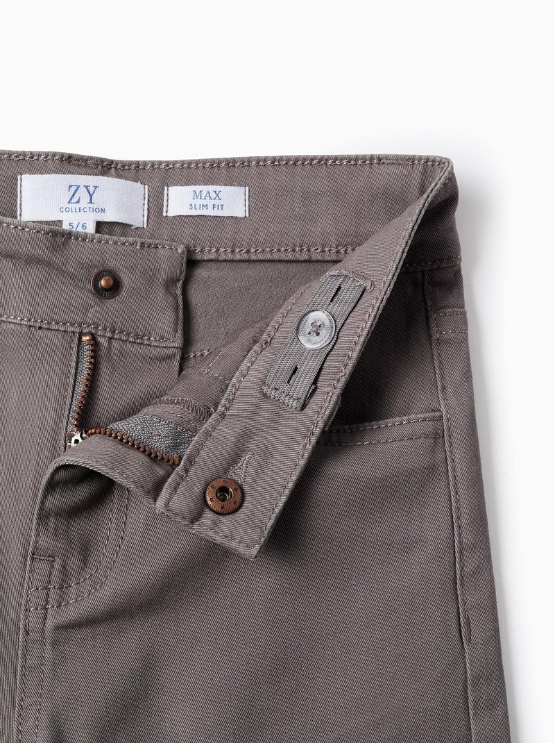 Pantalon en Sergé Gris - Kiabi