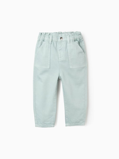 Pantalon en Sergé Paperbag - Kiabi