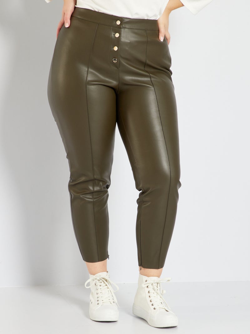 Pantalon en simili kaki - Kiabi