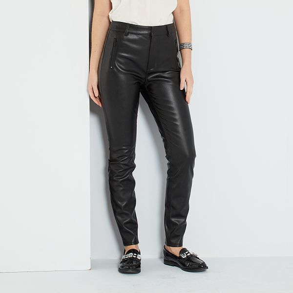 pantalon en cuir kiabi