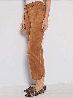 Pantalon en suédine - Kiabi