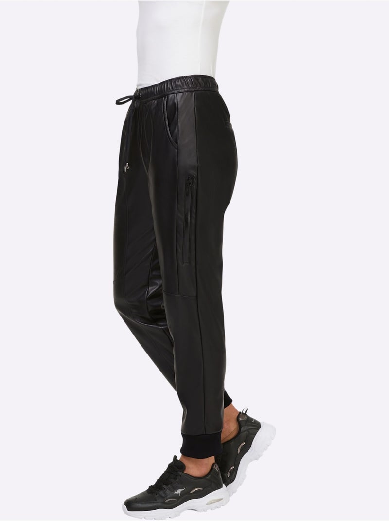 Pantalon En Synthétique - Taille Standard - Helline Noir - Kiabi