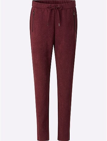 Pantalon en synthétique au toucher velouté - taille standard - helline