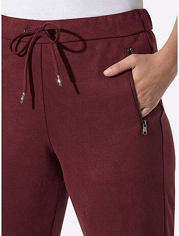 Pantalon en synthétique au toucher velouté - taille standard - helline