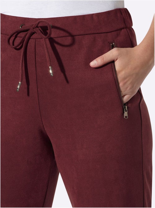 Pantalon en synthétique au toucher velouté - taille standard - helline - Kiabi Pantalon en synthétique au toucher velouté - taille standard - helline - Kiabi