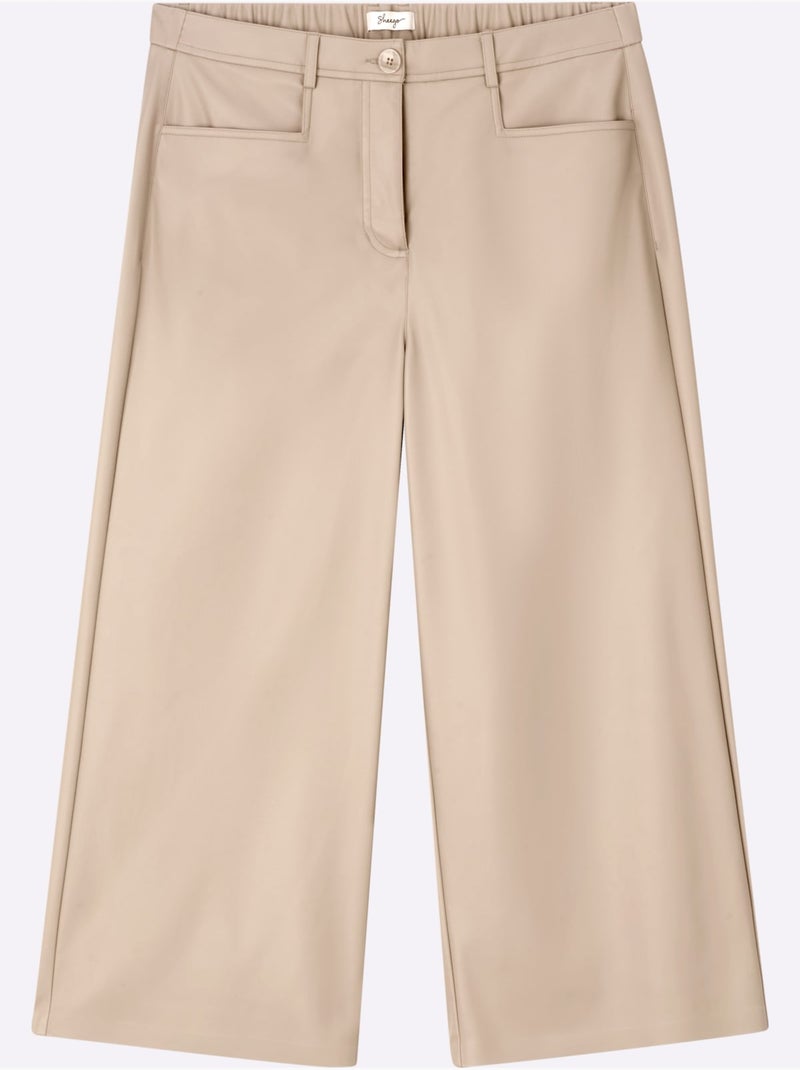 Pantalon En Synthétique Ceinture élastique Au Dos - Taille Standard - Sheego Beige - Kiabi