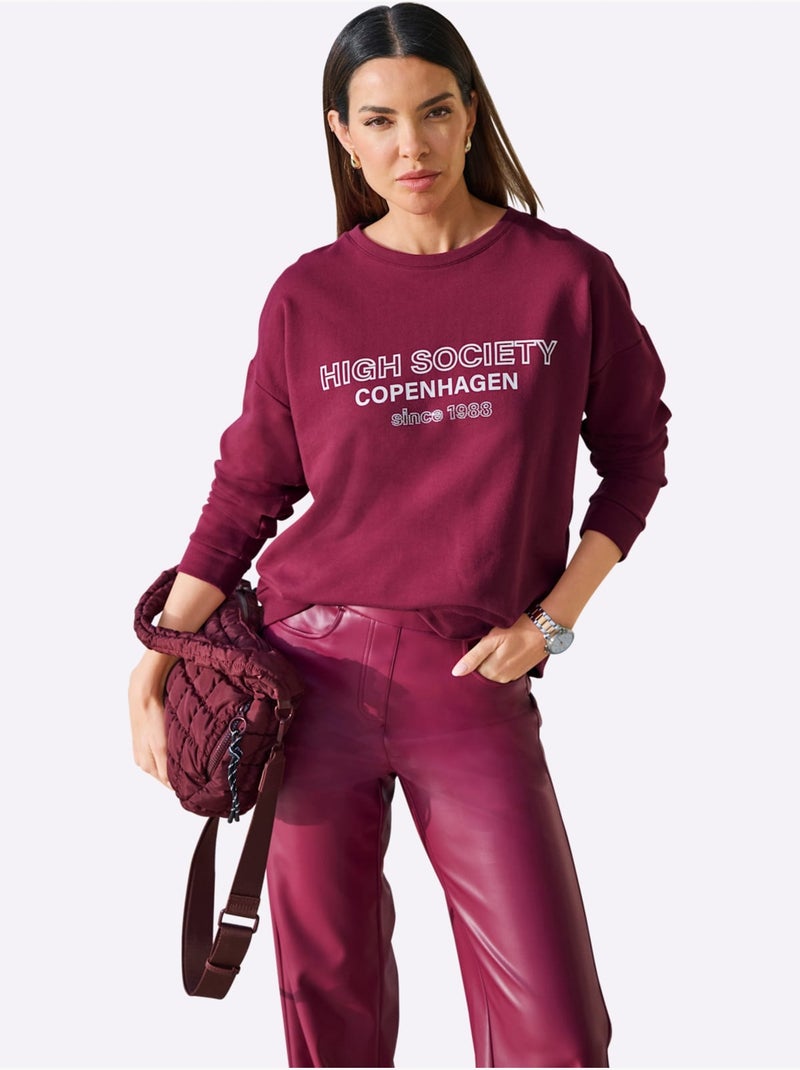 Pantalon En Synthétique Coupe Confortable - Taille Standard - Helline Bordeaux - Kiabi