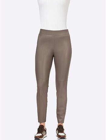Pantalon En Synthétique Imitation Cuir Souple - Taille Standard - Helline