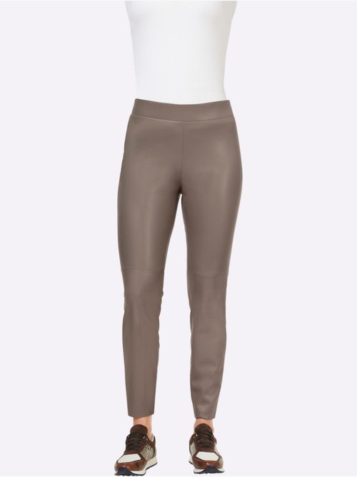 Pantalon En Synthétique Imitation Cuir Souple - Taille Standard - Helline - Kiabi