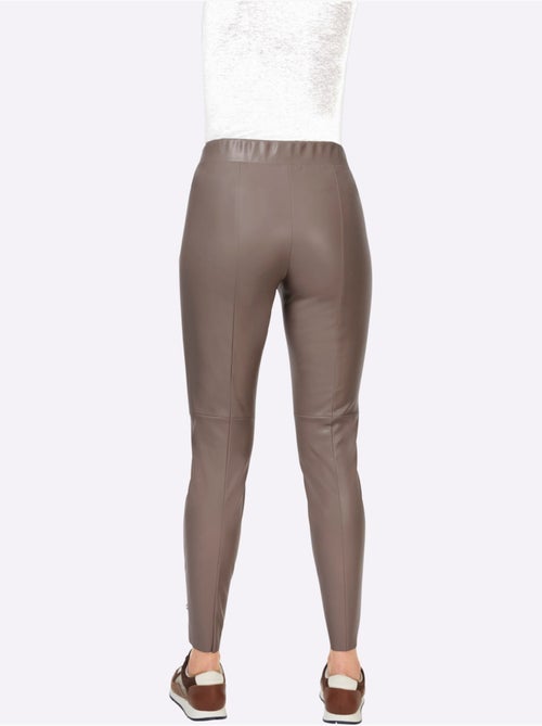 Pantalon En Synthétique Imitation Cuir Souple - Taille Standard - Helline - Kiabi