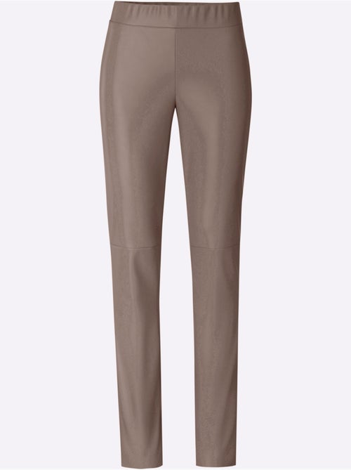 Pantalon En Synthétique Imitation Cuir Souple - Taille Standard - Helline - Kiabi