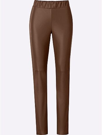 Pantalon En Synthétique Imitation Cuir Souple - Taille Standard - Helline