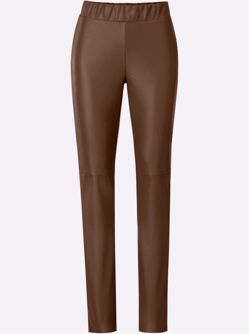 Pantalon En Synthétique Imitation Cuir Souple - Taille Standard - Helline - Kiabi Pantalon En Synthétique Imitation Cuir Souple - Taille Standard - Helline - Kiabi