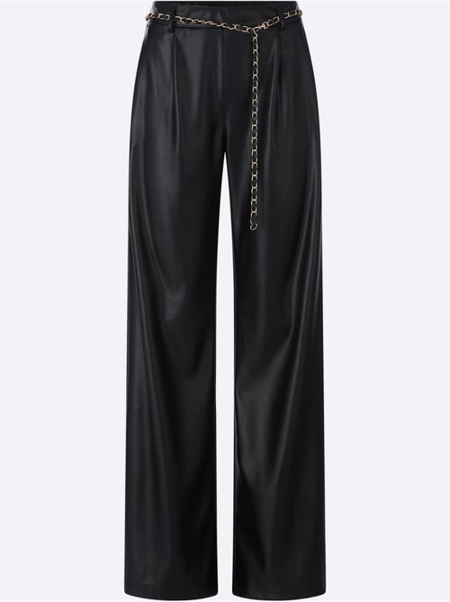 Pantalon en synthétique imitation cuir souple - taille standard - helline - Kiabi Pantalon en synthétique imitation cuir souple - taille standard - helline - Kiabi