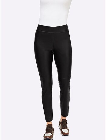 Pantalon En Synthétique Imitation Cuir Souple - Taille Standard - Helline