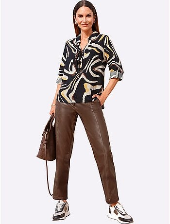 Pantalon en synthétique imitation cuir souple - taille standard - witt