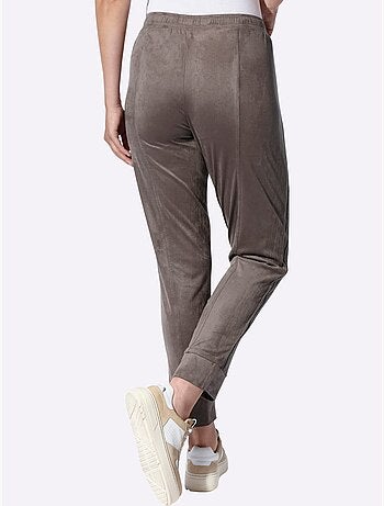 Pantalon en synthétique imitation cuir velours douce - taille standard - helline