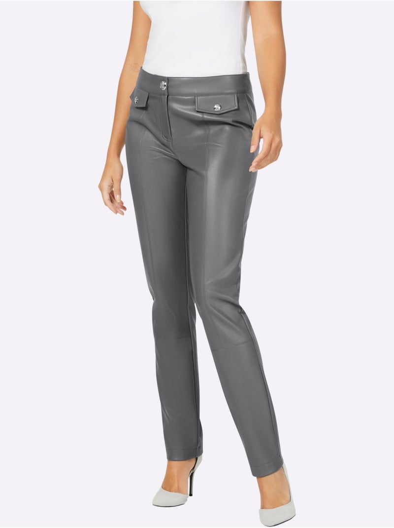 Pantalon en synthétique matière synthétique facile à entretenir - taille standard - helline gris anthracite - Kiabi