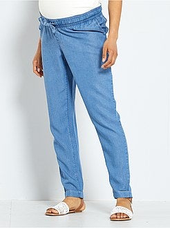 Pantalon en tencel de grossesse - Kiabi