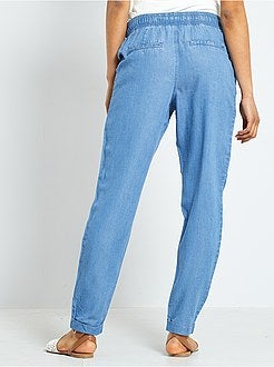 Pantalon en tencel de grossesse - Kiabi