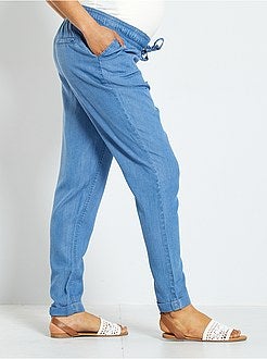 Pantalon en tencel de grossesse - Kiabi