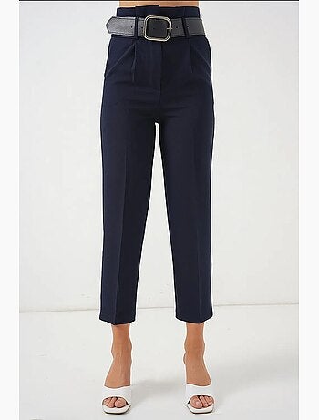 Pantalon en tissu ceinturé bdart