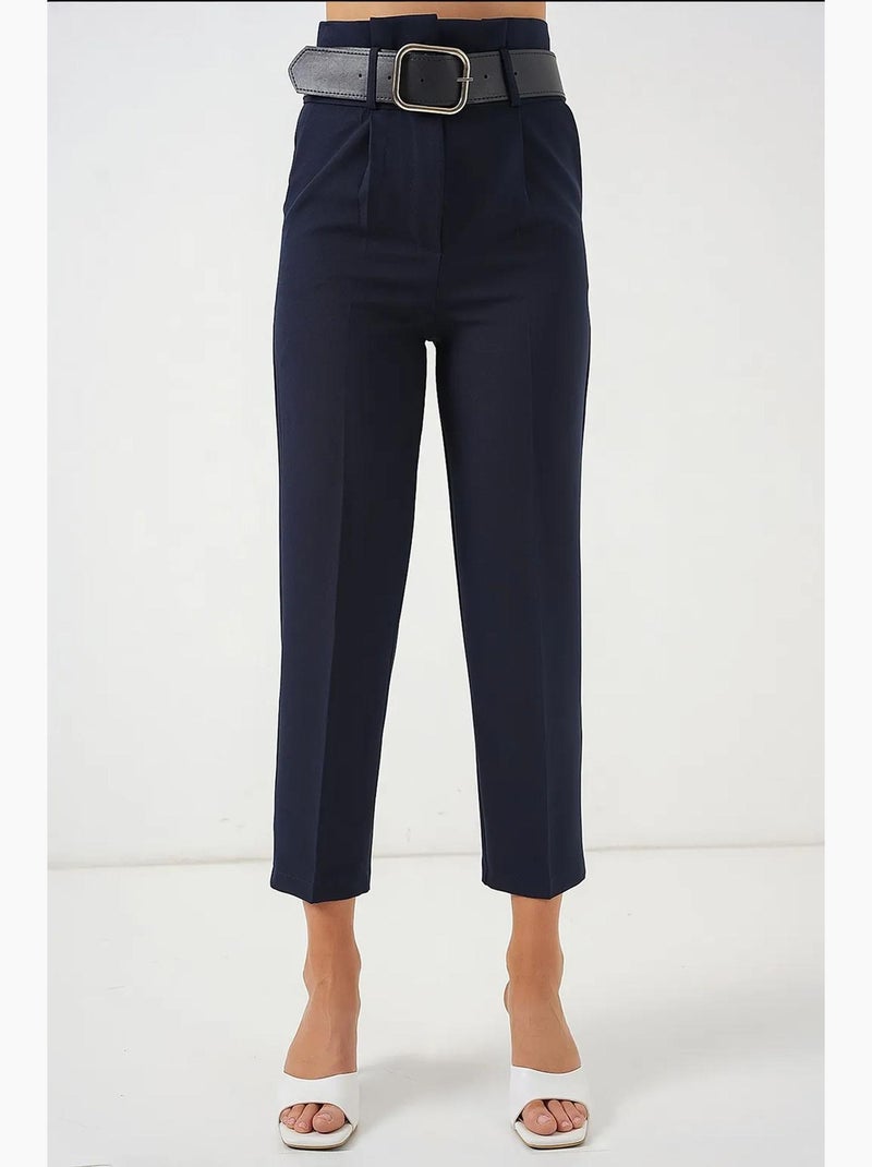Pantalon en tissu ceinturé bdart Bleu marine - Kiabi