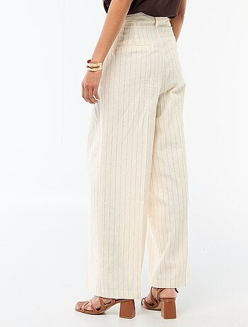 Pantalon en tissu léger à coupe large pour Femme