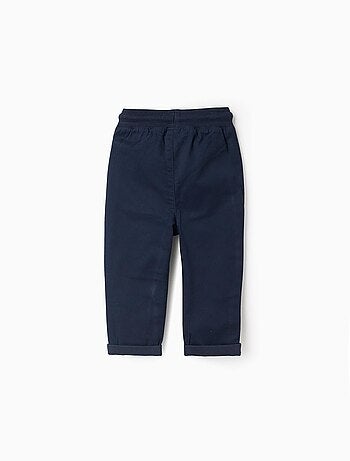 Pantalon en Toile avec Doublure en Jersey