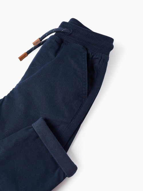 Pantalon en Toile avec Doublure en Jersey - Kiabi