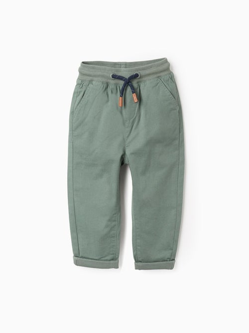 Pantalon en Toile avec Doublure en Jersey - Kiabi