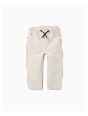 Pantalon en Toile avec Taille Élastique et Cordon